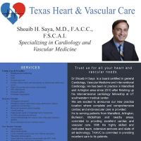 Dr Shoaib Saya MD Texas Heart and Vascular Care